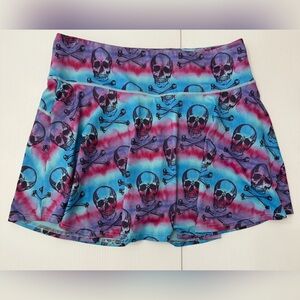 Constantly Varied Gear CVG Watercolor Skulls Skirt Skort - XXL